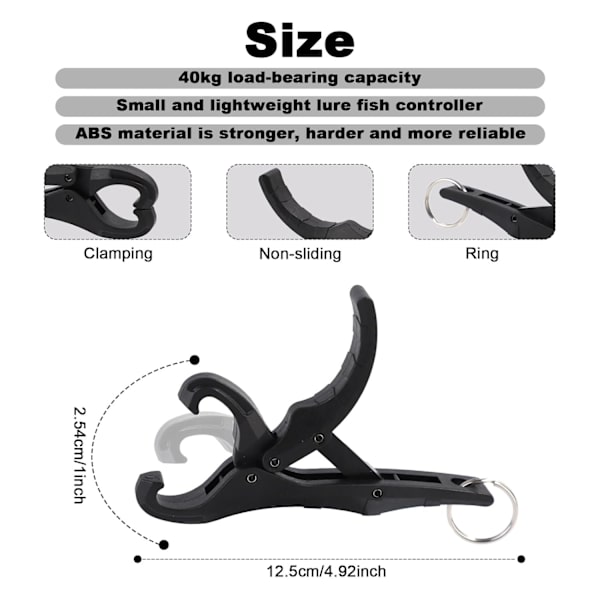 2 st Fiskkäftar, Fiskkäftarverktyg med Ring Fiskegrepp Tång Multifunktionell Fiskgripklämma Con