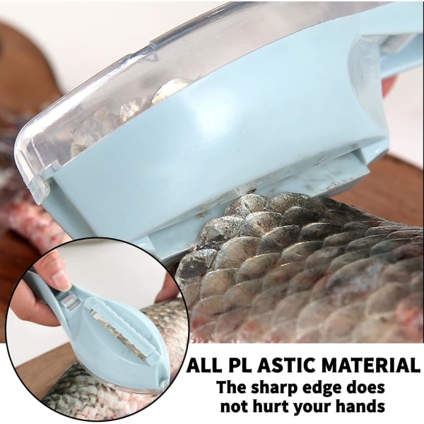 1 styck Fiskhudsborste, Transparent Lock Fiskhudsskalare,