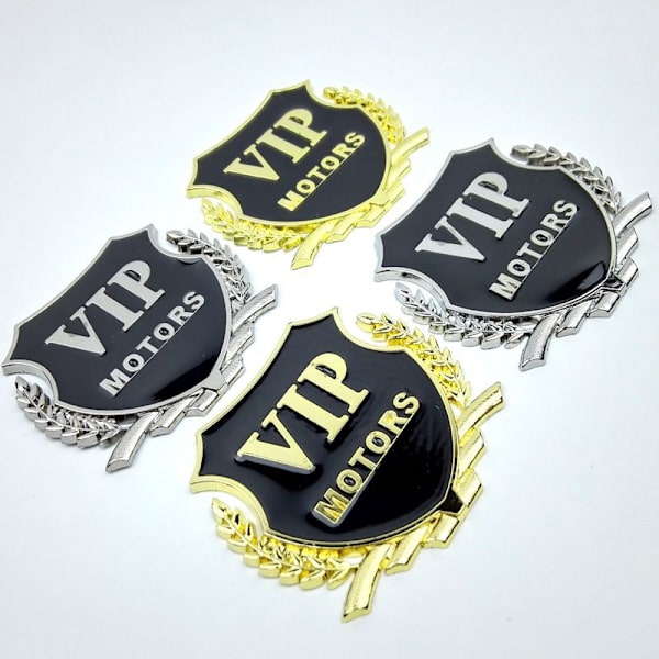 4 stk. Bilstickere, Bilsticker-Badges, Bilskjold-Badges