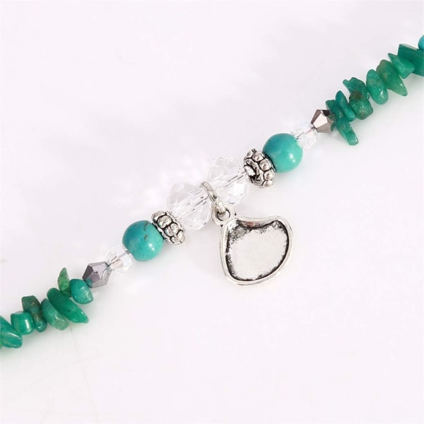 1pcs Turquoise Shell Pendant Anklet Boho chain Thin Beach Party