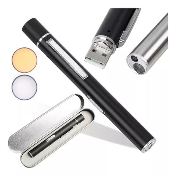 Laddbar Diagnostisk Lampa Pennalampa Med Metallfodral