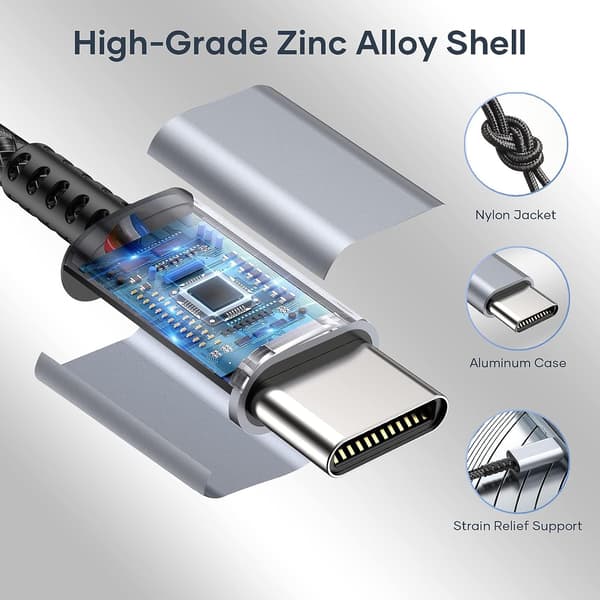 USB-C till 3,5 mm hörlursadapter, USB Typ C ljudjackadapter