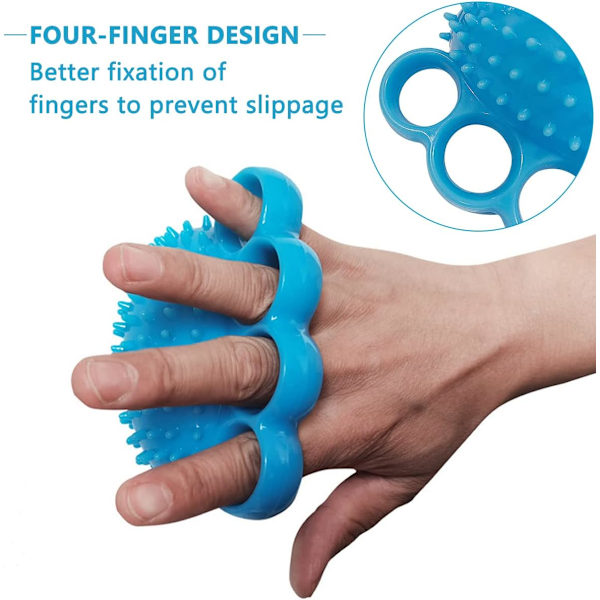 1 st gripboll, handmassageboll med mjuka taggar, finger