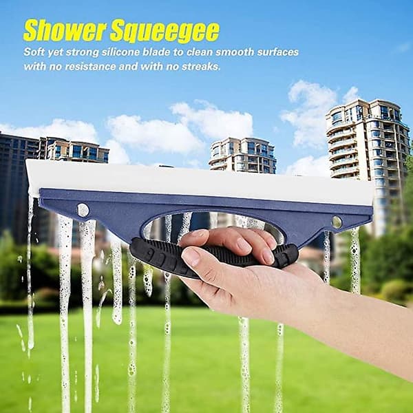 2 stk. Dusj Squeegee, Døre Biler Vinduer Glas Squeegee Rengøringsmiddel
