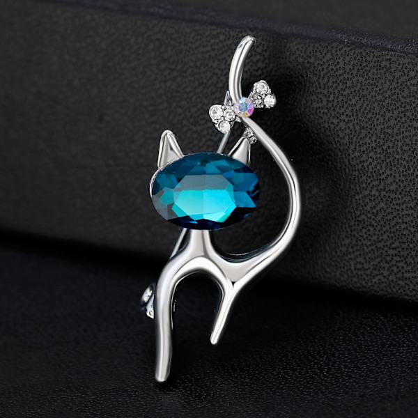 Personlighet dyrebroche haute couture kattebroche kjole silke