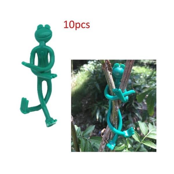 Froskeformede plantebindere - sett med 10