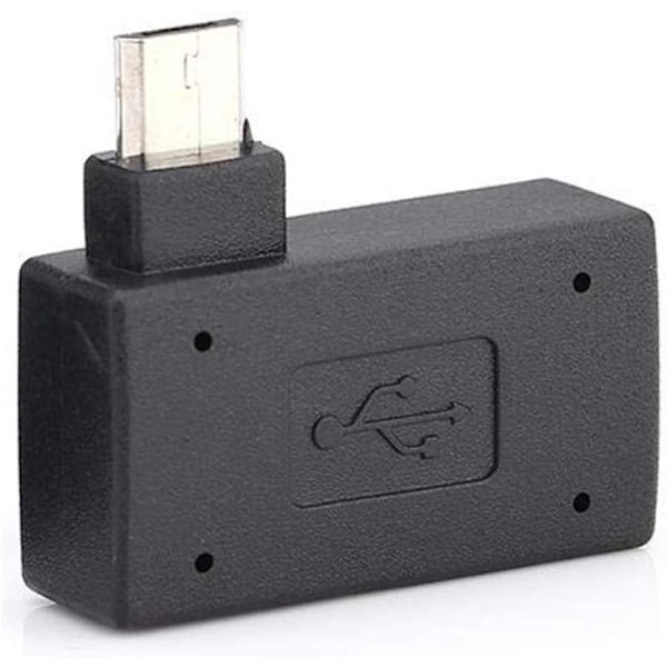 TG-adapter, 90 graders USB-port adapter, Micro OTG-kabel 2-pack Kompatibel med Firestick 2:a generationen, 3:e generationen och