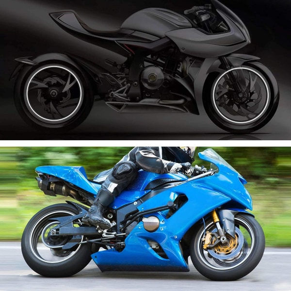 12\" Reflekterande Hjulfälgsdekal för Motorcykel Hjul Bil C