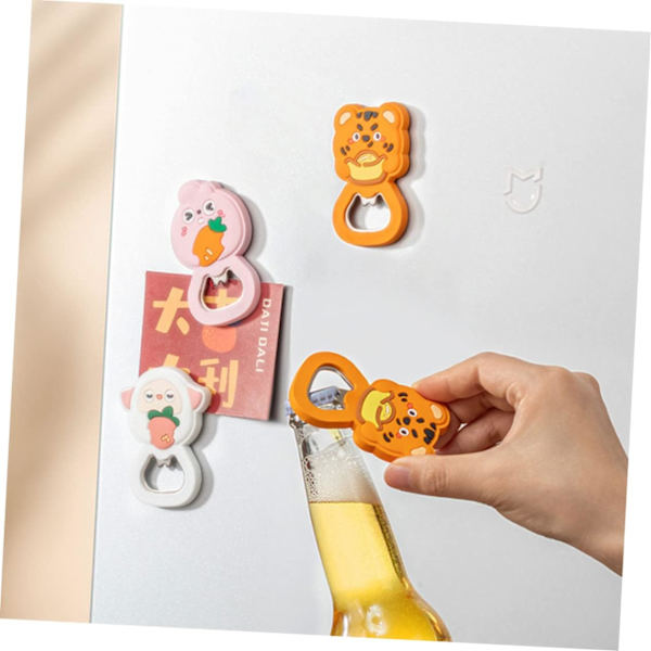 2 kpl Piirretty Korkkiruuvimagneetti Jääkaapin Luukun Avaajaksi Purkkiin
