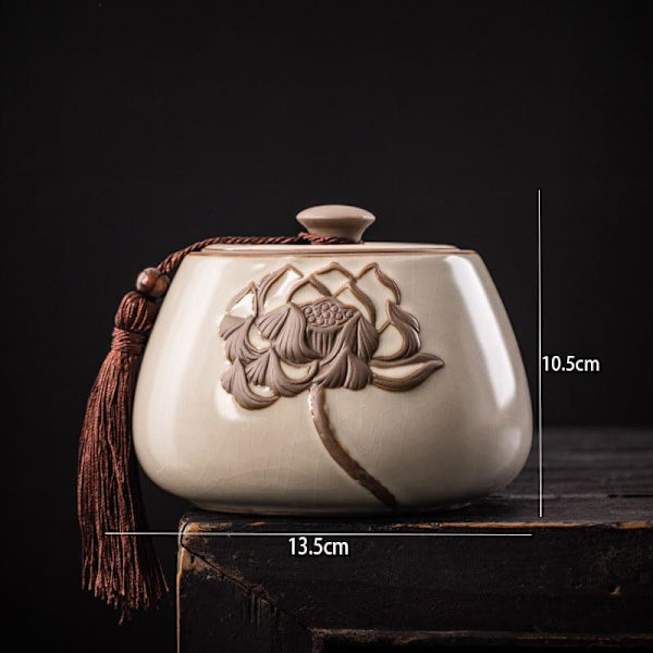 Teopbevaringskrukke, keramisk tekande, tekande, tekande, opbevaringskrukke, traditionel stil opbevaringskrukke tekande, keramisk te