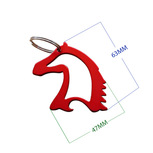 3 kpl hevosen muotoisia avaimenperiä/yksinkertaisia pullonavaajia lahjaksi