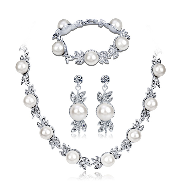 Minimalistisk og Elegant Stil Sæt Mode Rhinestone Pearl