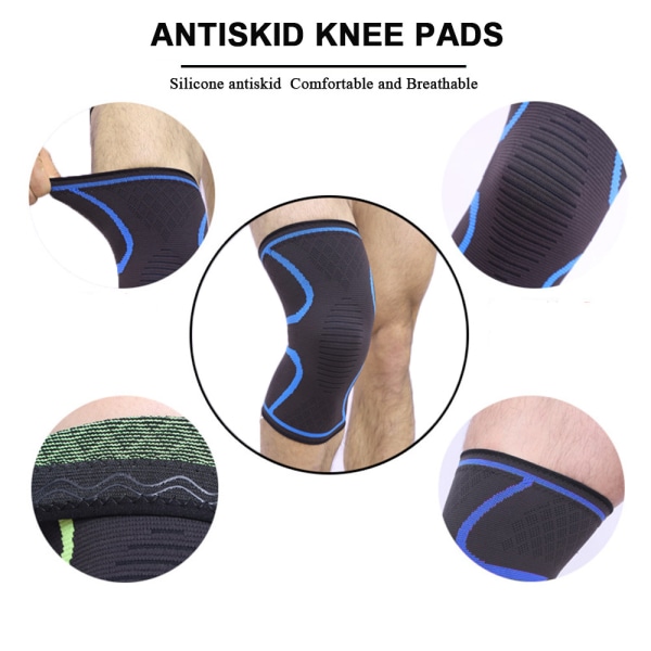 Ett par stickade nylon sportknäskydd för män och kvinnor i