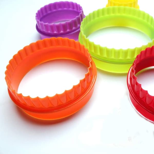 6 stk. (runde) DIY Bageværktøjer Plastik Dobbeltsidet Rund Form