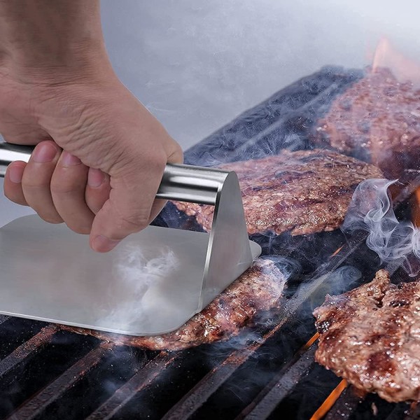 1 hamburgerkødspresse 304 rustfrit stål kødspresseplade kød