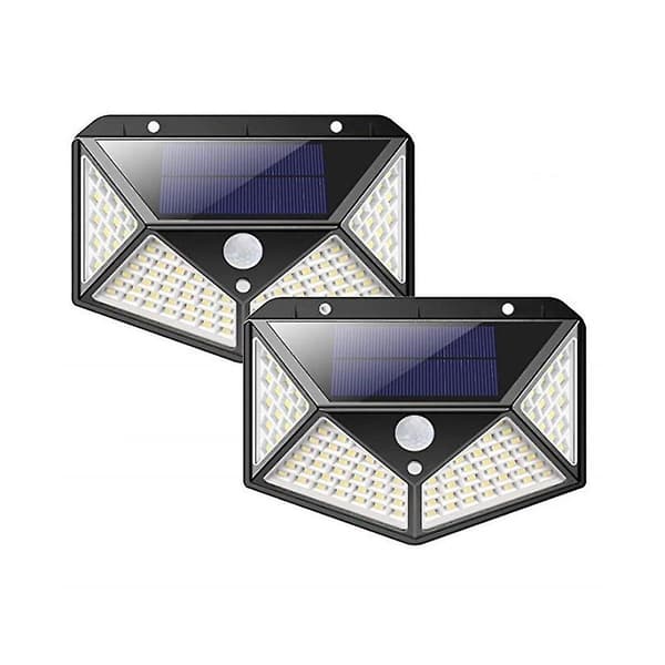 100 LED högkvalitativ utomhus solcellslampor vattentät