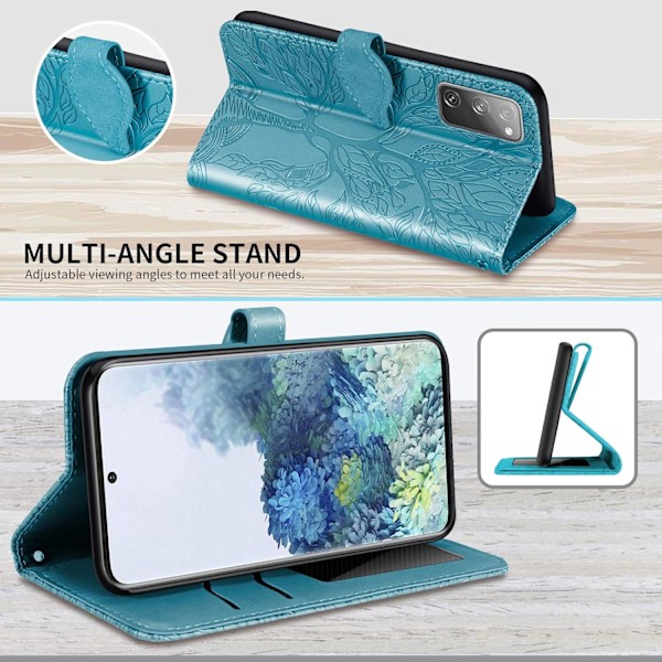 Etui for Samsung Galaxy S20 PLUS - Premium PU-lær lommebokdeksel med kortspor, kickstand og magnetlås