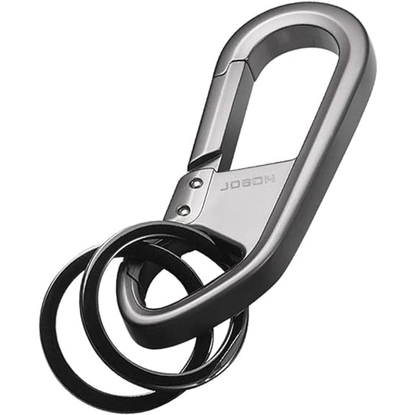 Nyckelring, med 2 nyckelringar - Karbinhake i zinklegering, stark