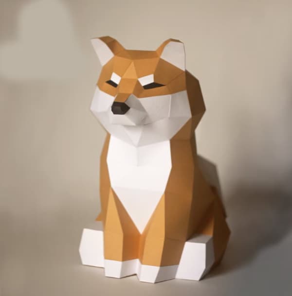 1 Stycke 3D Origami Djur DIY-Kit, Handgjort DIY Djurpapper