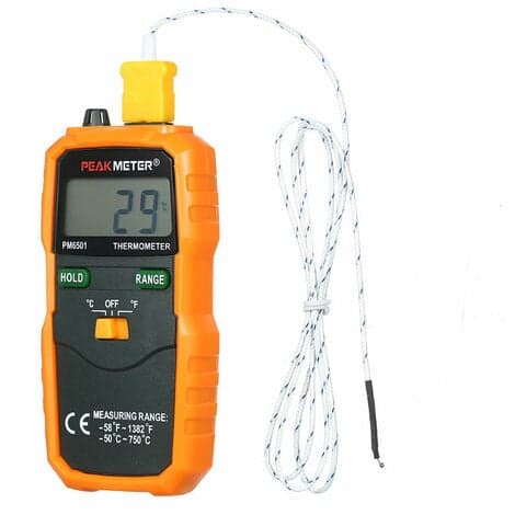 PM6501 LCD trådløs K-type termometer termoelement med datahold/tilkobling digitalt termometer
