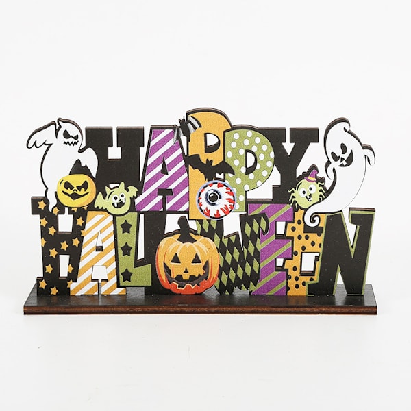 1 stykke Halloween-dekorasjon, tredekorasjon, tre