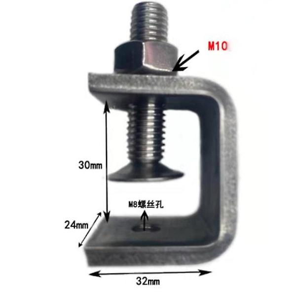 6 stk C-klemme, C-klemmesett, kraftig bjelkeklemme, små skruklemmer, klemmer, klemmer og skiftenøkler, for DIY-trefremstilling, sveising, snekring