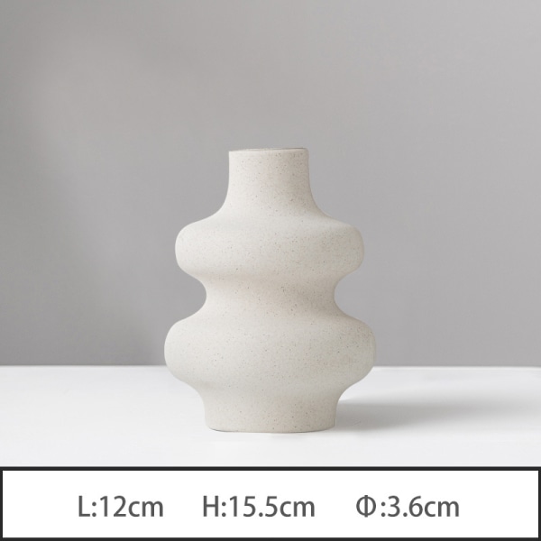 Keramisk vase dekorativ hvid vase dekorativ keramisk vase