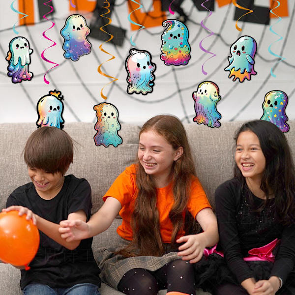 10 stk. Halloween dekorative spøgelses-trækflag, Spøgelsesdag bar