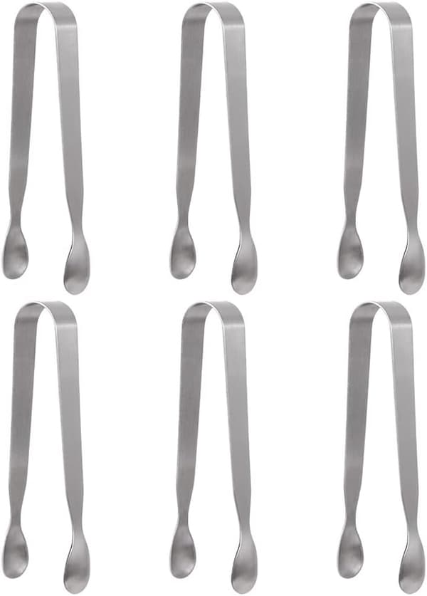 6 stycken rostfria mini-serveringstänger, mångsidiga små