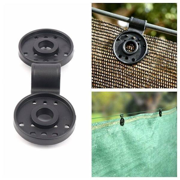 50 stycken Skuggduk Tunga Lock Grip avtagbar rund skugga