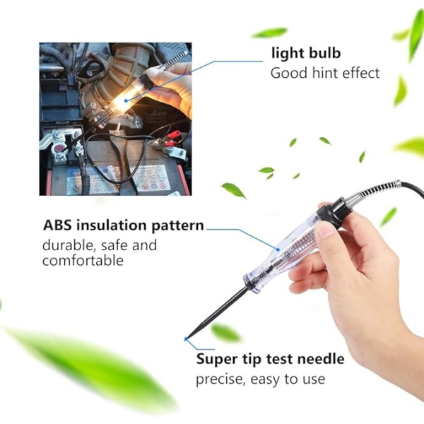 Elektrisk testpenn, 6V/24V spenningskrets tester sonde enhet