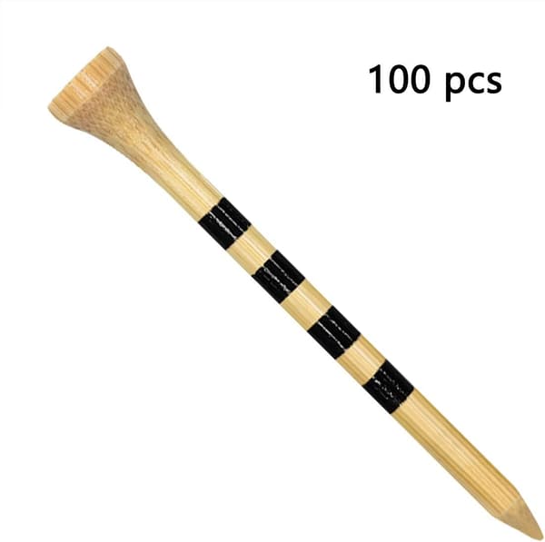 Bambus Golf Tee 70mm Pakke med 100, Sort