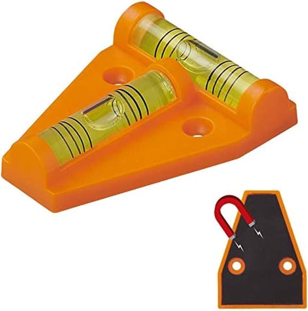 Trekantnivå med magnet, oransje
