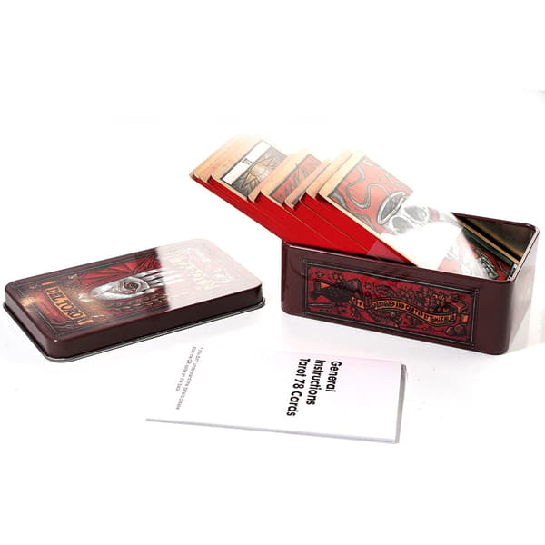 1 Den mest populära tarot-förgyllningsprocessen, högkvalitativ järnbox