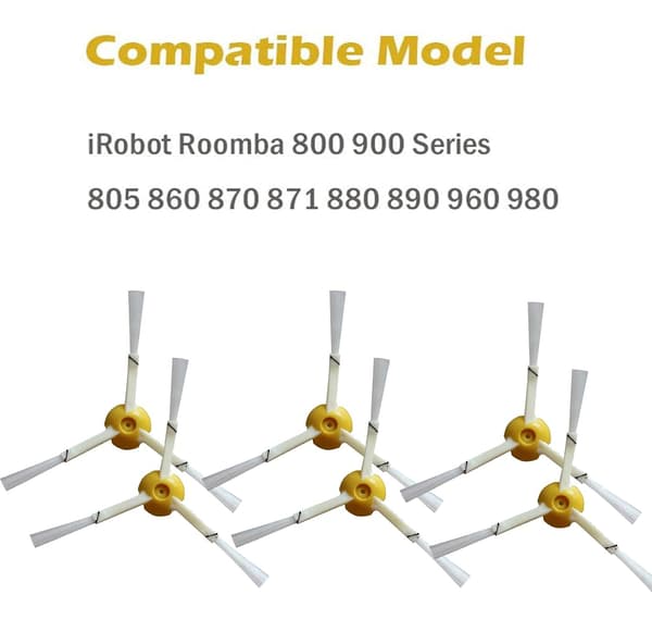 4-pakks VVSUN erstatningssidebørster for iRobot Roomba 900,