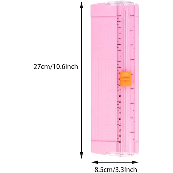 1 stk (Rosa) Mini Papirkutter Bærbar Kutter Trimmer Papir