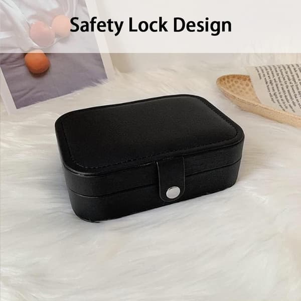 1 st smyckeskrin Organizer, Dubbellager PU-läder