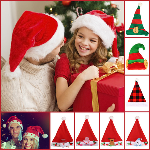 Julehatter, julepynt, gaver 2 stk