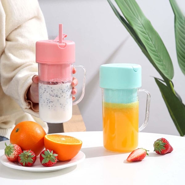 Bærbar Blender, 2024 Royadulex Bærbar USB Mini Blender Elektrisk Saftpresser, Genopladelig Blender til Shakes, Mini Blender