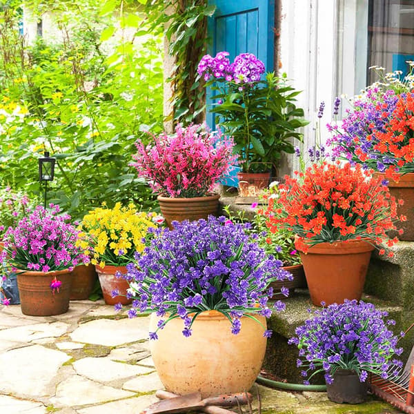 Kunstige Planter og Blomster Udendørs, Syv Gren Spring Græs