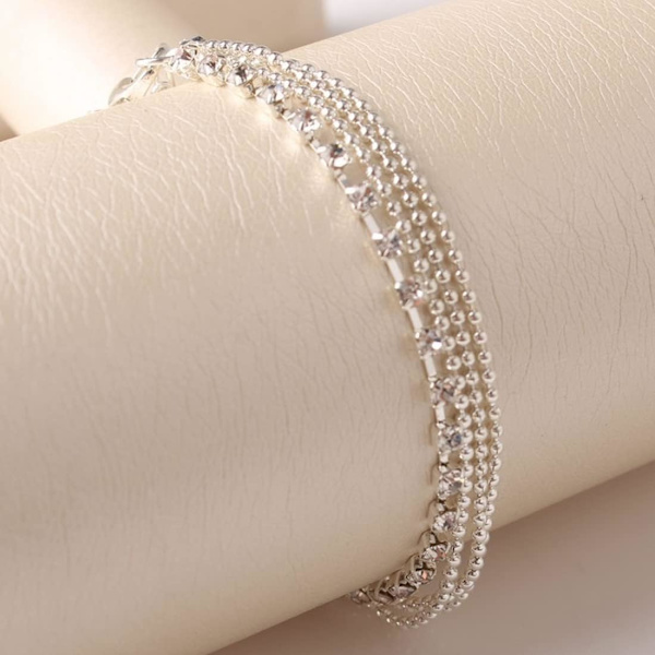 1 kpl (Hopea) Ranta-Rhinestone-Rannekorut Hopea Kristalli