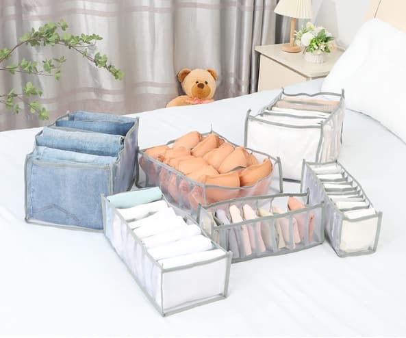 Pustende Mesh Klær Oppbevaringsboks Jeans, Truser, Garderobe