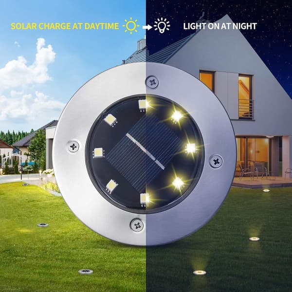 Solcelle-jordlamper 4-pakning - 8 Vanntette LED Solhage