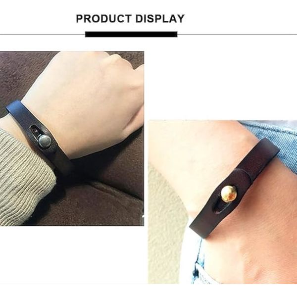 Äkta läderarmband för män - Handgjord justerbar lädermanschett