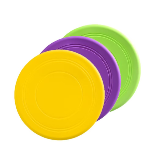 Pakke med 7 Hunde-Frisbees, 17,8 cm Hunde-Frisbee, Gummi-Frisbee