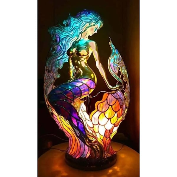 (9x13,5x14,5cm) 3D Djur Bordslampa Tiffany Lampa Serie Vintage Djur Bordslampor för Vardagsrum Kreativ Nattlampa Djurälskare Heminredning Jul Kreativa Gåvor