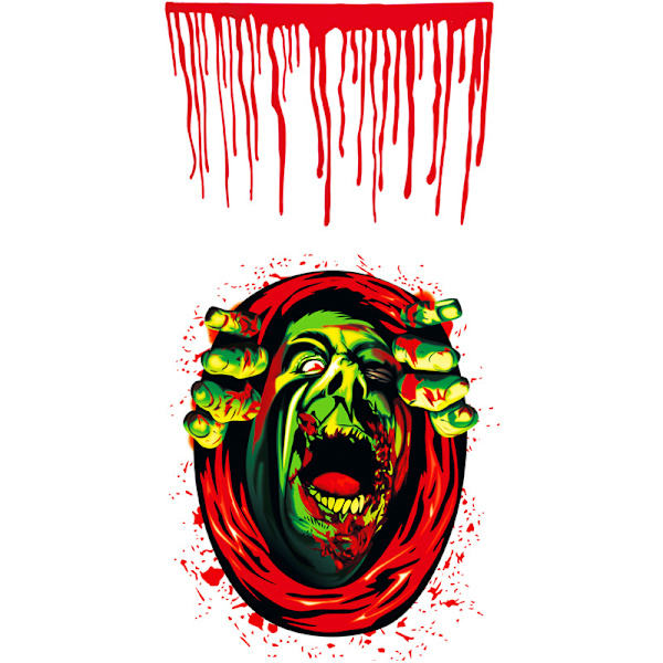2-pack Halloween Toalettlock Dekaler 3D Horror Morphing för