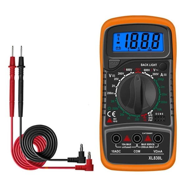 Lcd Digital Multimeter Voltmeter Ammeter Ac Dc Ohm Strømkrets Tester Summer