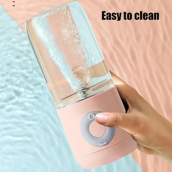1 stk (Rosa) USB-ladbare bærbar liten juicer, mini juice