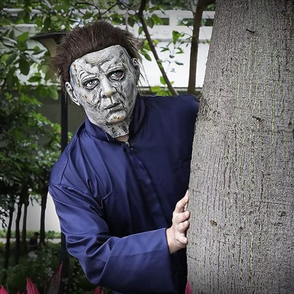 Michael Myers -naamio Halloween-karnevaali Kauhu Cosplay-asu (3)